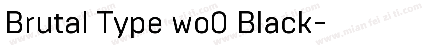 Brutal Type wo0 Black字体转换